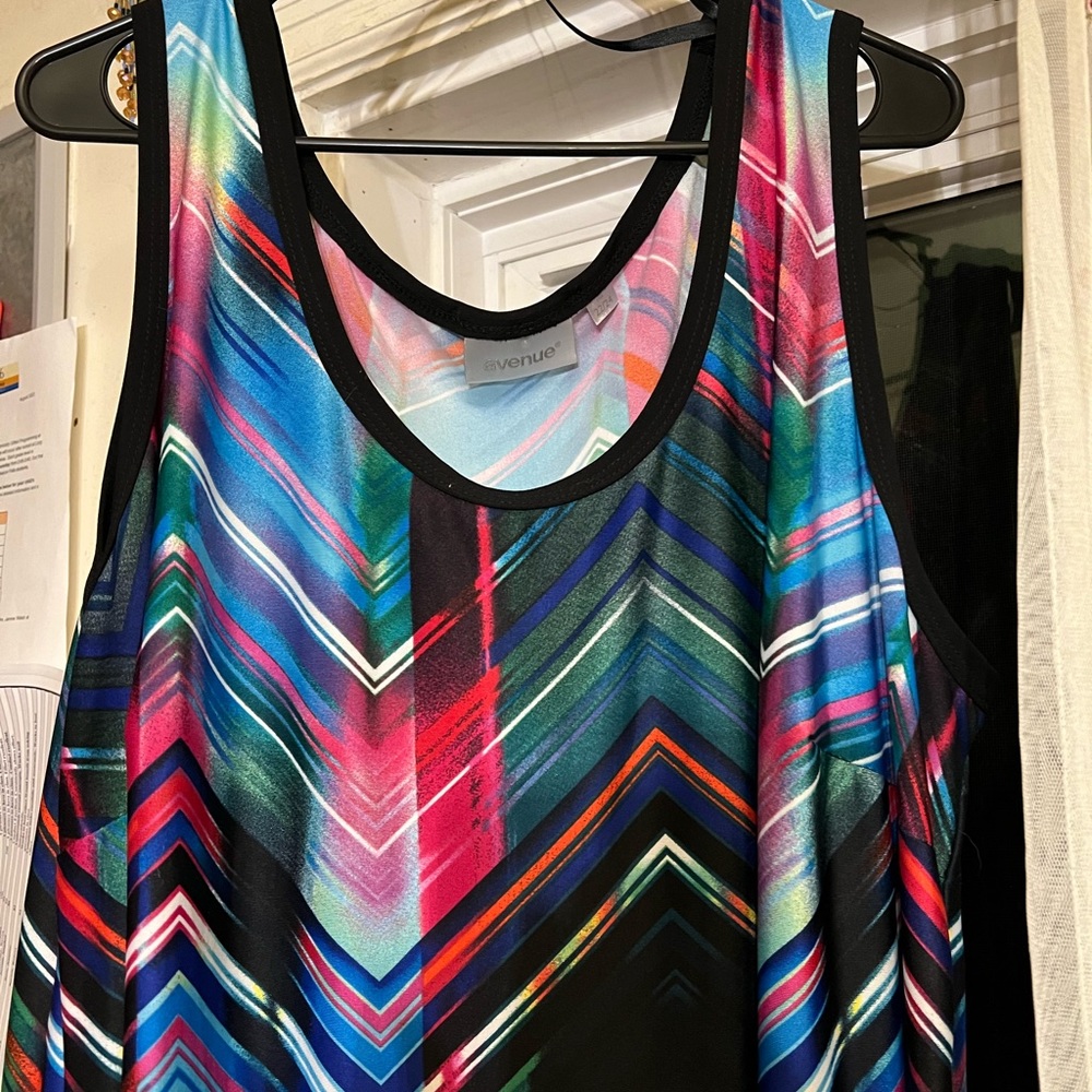 Avenue plus 22/24 multi colored maxi dress
